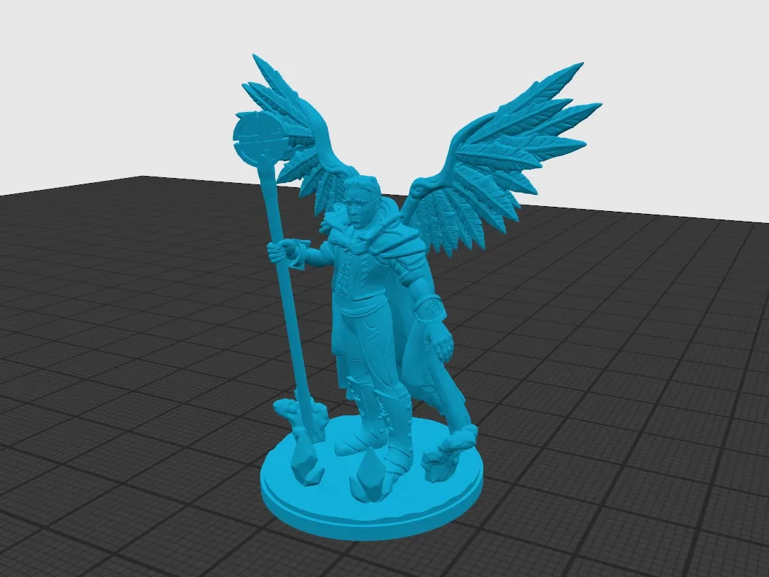 Screenshot of PrismSlicer with a hero
figurine.