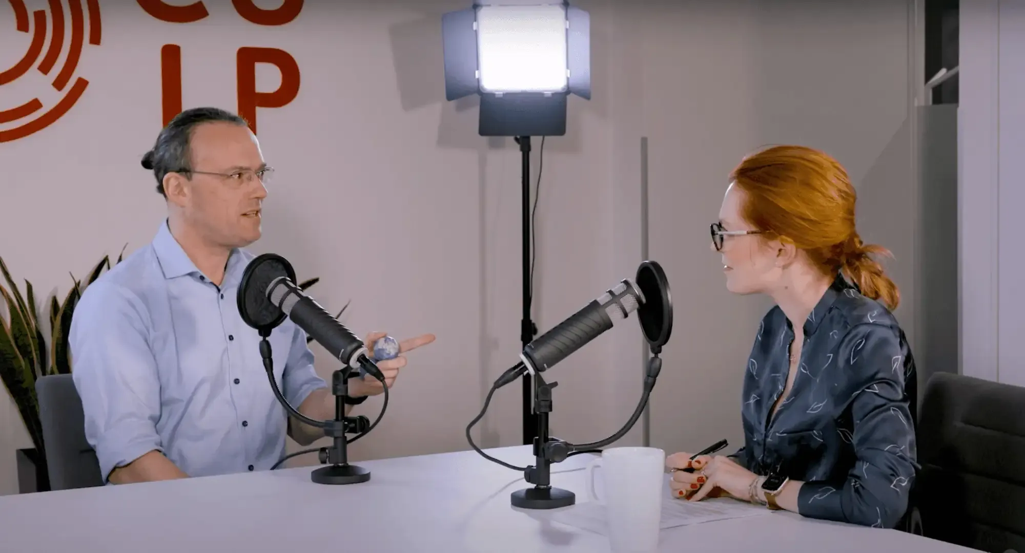 Alexander Wilkie and Lucie Přívětivá during the recording of CUIP podcast.