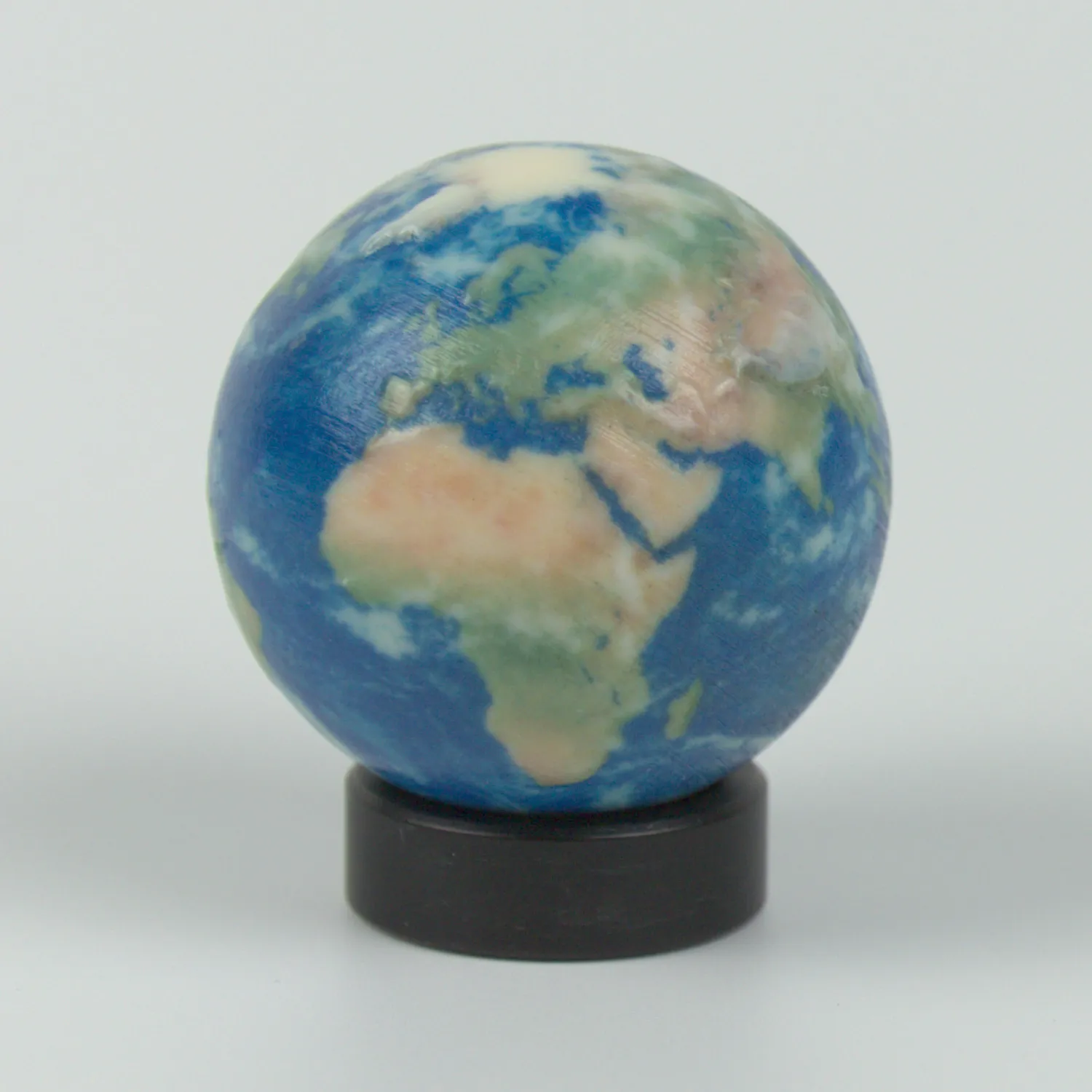 A globe 3D model printed on a full-color 3D printer.
