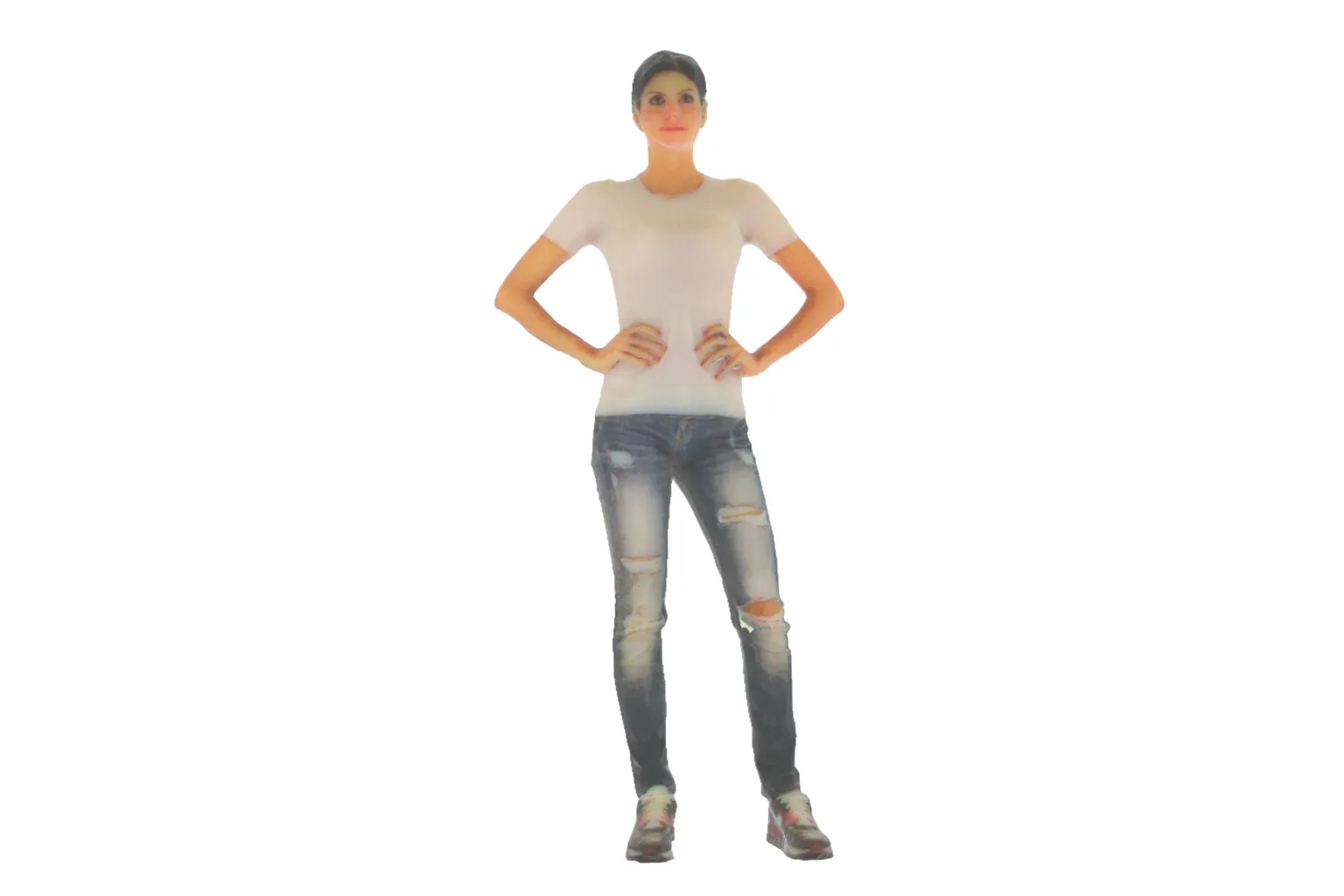 Appearance preview of a 3D scanned female figurine.